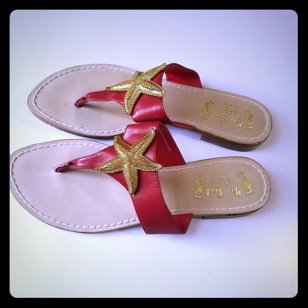Miss Trish of Capri Red Sandals